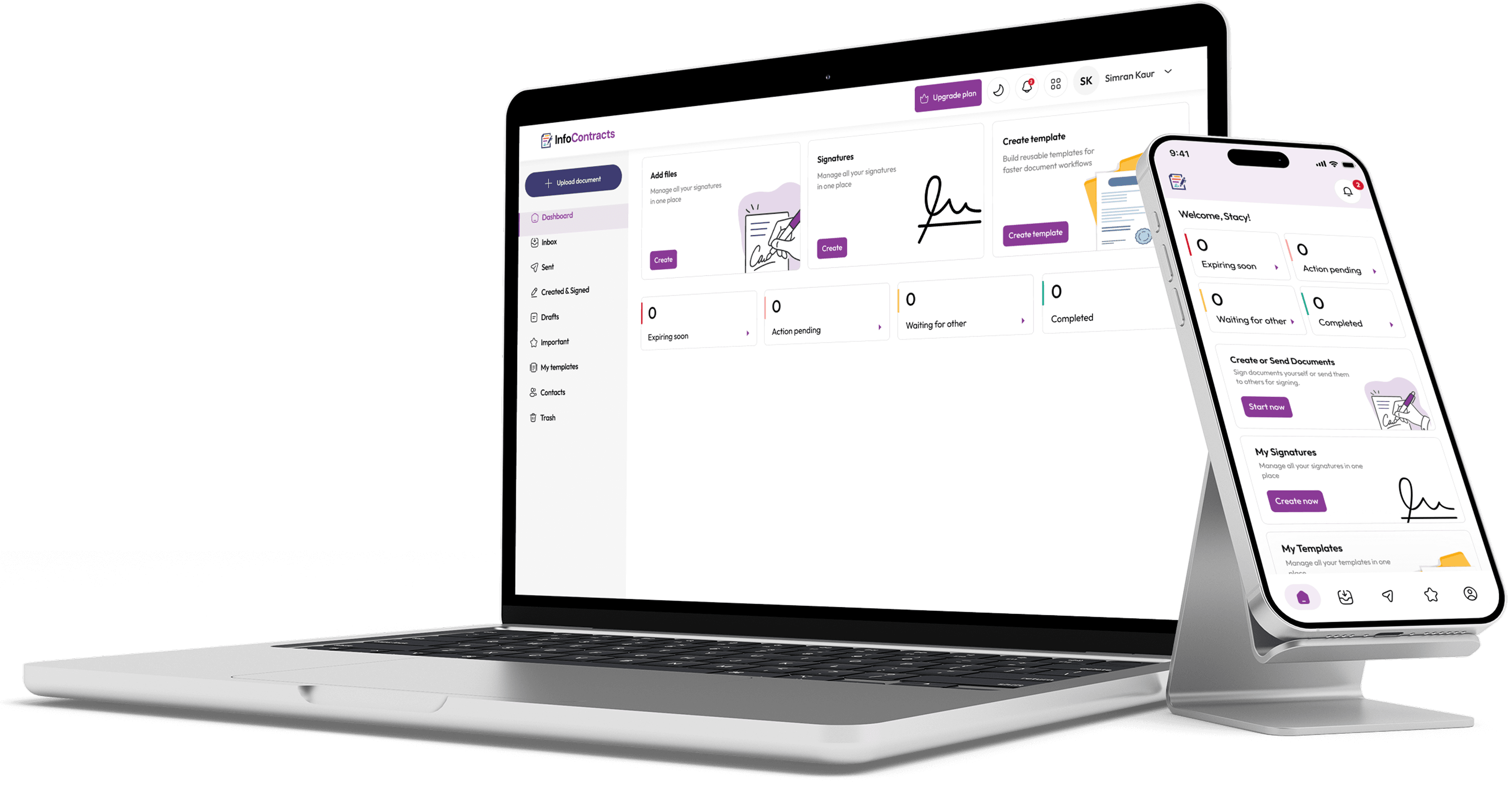 InfoDatabox App Interface Mockup
